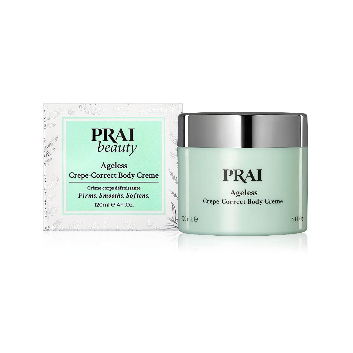 PRAI Beauty Ageless Crepe-Correct Body Creme - Anti-Aging and Anti-Wrinkle Body Cream for Crepe Skin - Body Skin Care Products for Ageless-Looking Skin - 4 Oz