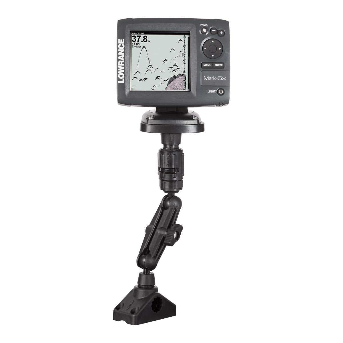 Scotty 152 Ball Mounting System with GearHead Adapter, Post and Side/Deck Mount