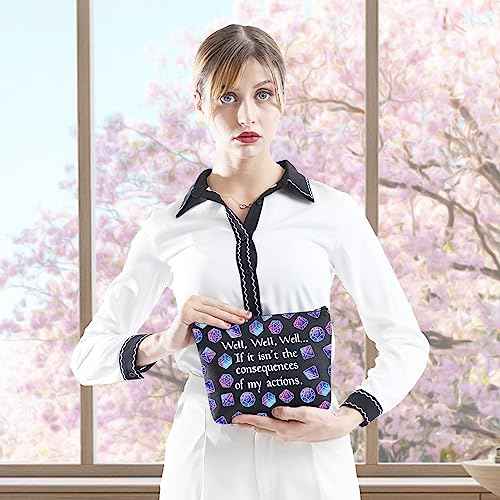 DandD Gift Role Playing Games Gift Dice Pouch DandD Accessory Pouch Bag Games Makeup Bag for RPG Gamer