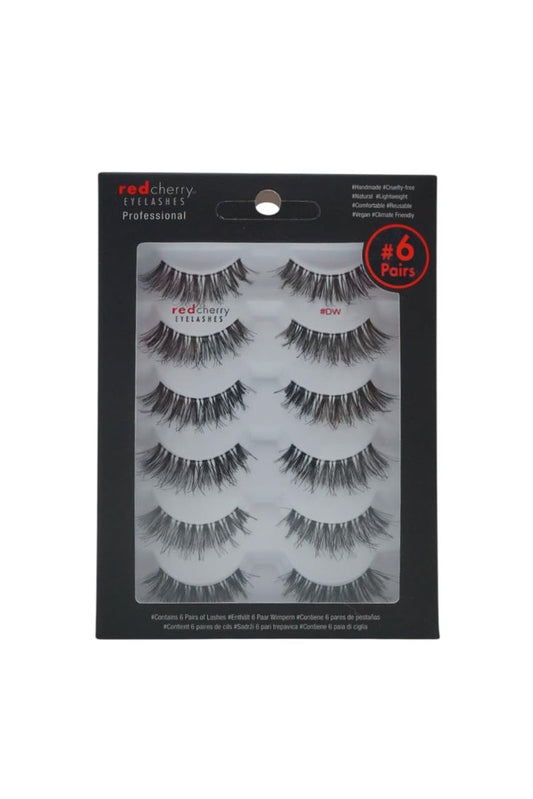 Red Cherry #DW False Eyelashes Pack of 6 Pairs