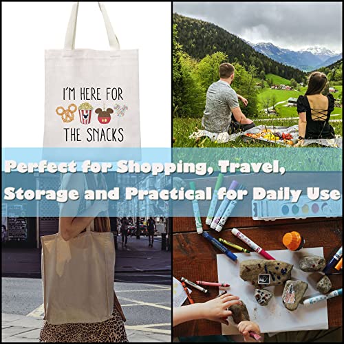 GJTIM Snacks Lover Gift Family Vacation Gift Snacks Travel Bag I¡¯m Here For The Snacks Makeup Bag (For The Snacks Tote)