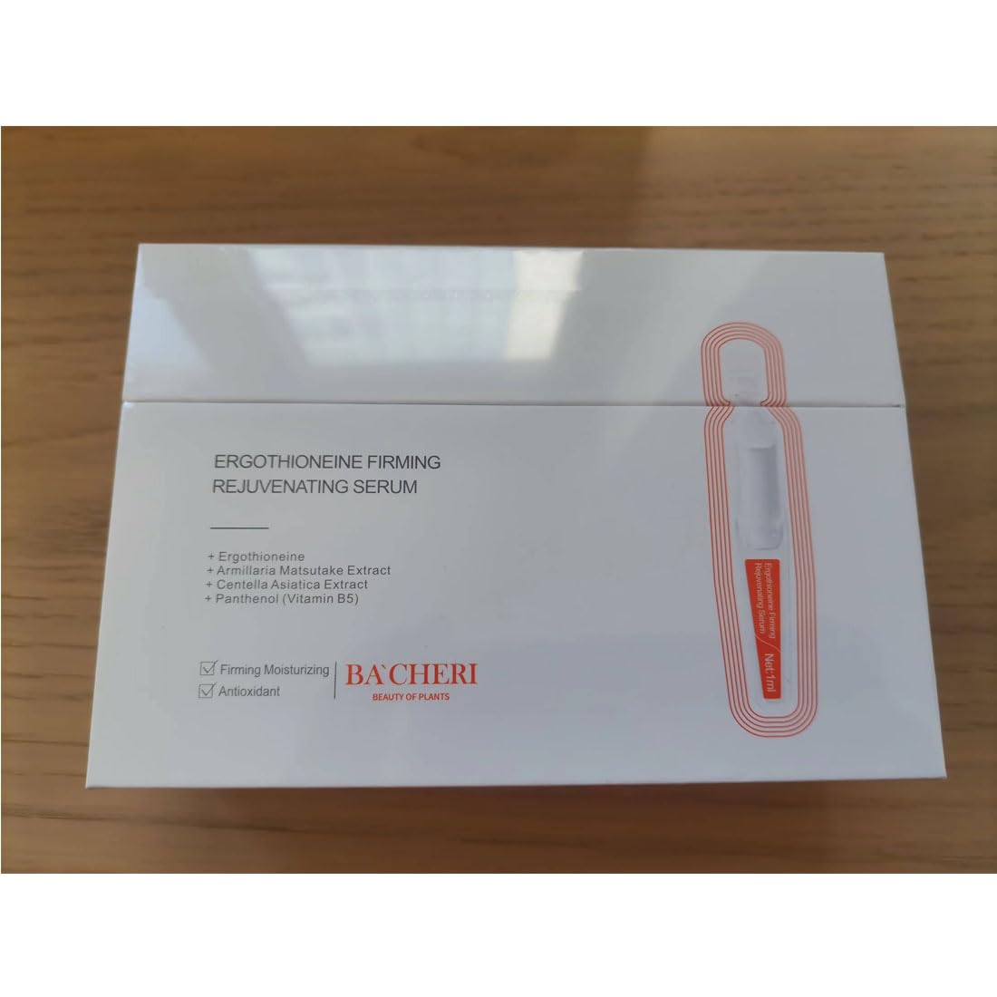 BACHERI Ergothioneine Serum Ampoules, Antioxidant & Anti-Glycation & Anti Aging Rejuvenating Facial Serums Firming and Hydrating Skin Barrier Repair for All Skin Types 30PCS/Box