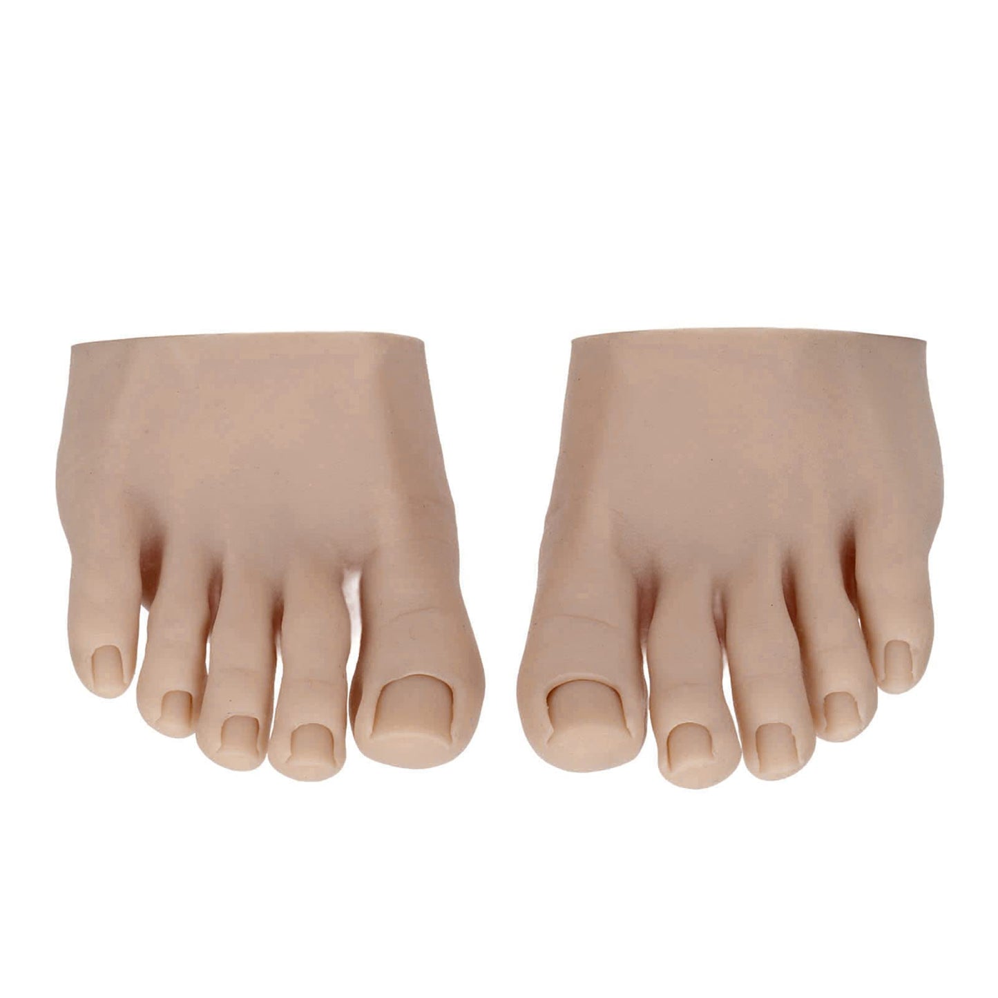 1 Pair Silicone Fake Foot Model for Nail Art and Practice - Realistic Half Foot Display for Beginners - Washable, Reusable Pedicure Tools