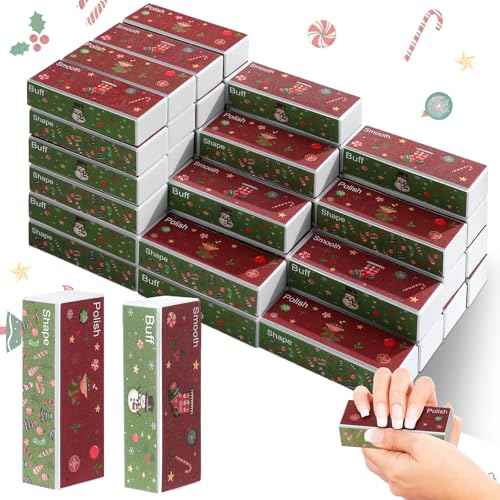 50 Pcs 4 Way Nail Buffer Block Shine Buffers Blocks Files for Natural and Acrylic Nails Smoother Buffing Block Polisher Fingernail File Buffer Christmas Gifts Christmas Stocking Stuffers