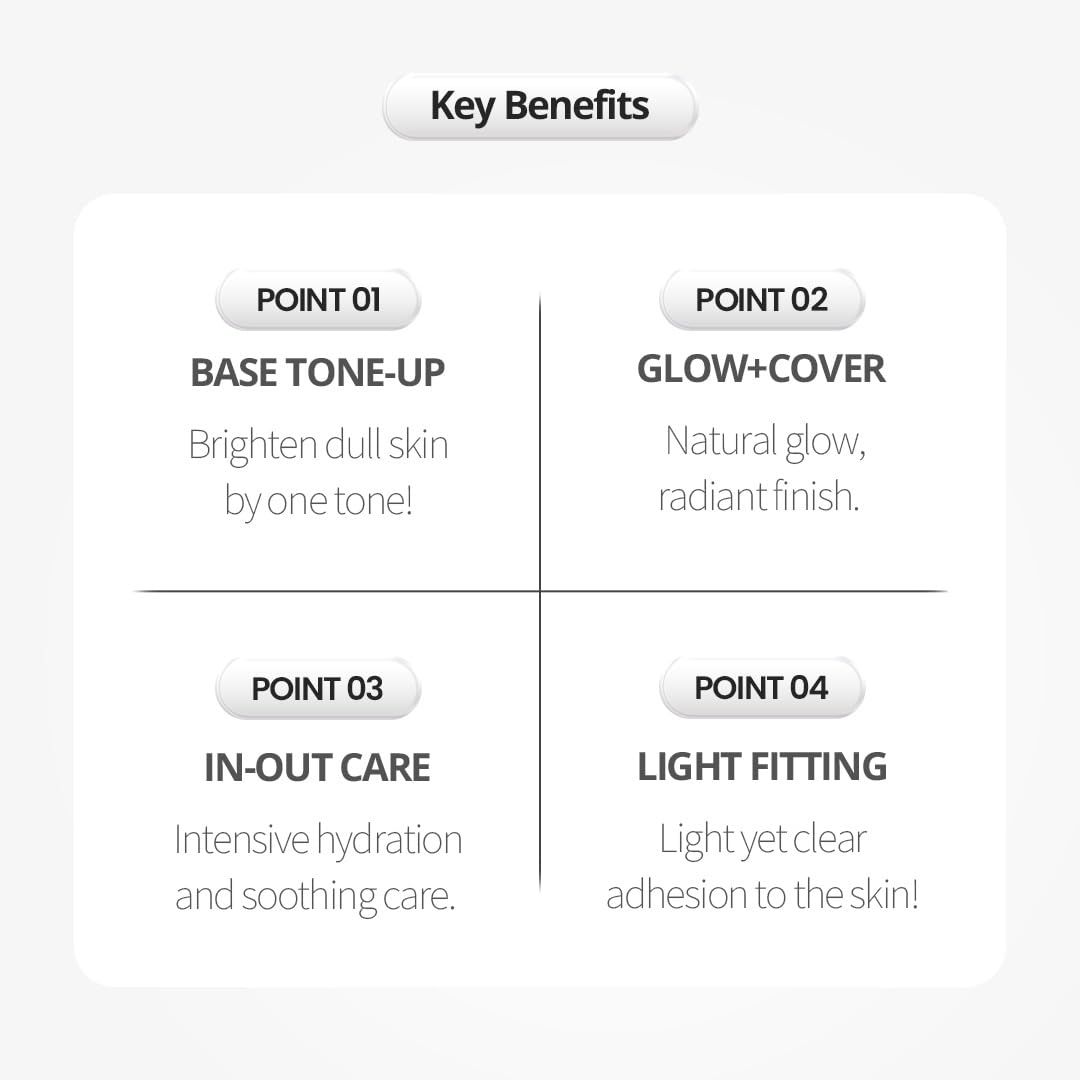 Farmstay Luminous Purple Tone Up Cushion –Tinted Korean Makeup Base for Radiant and Even-Looking Skin – Lightweight, Moisture-Rich Compact – 0.52 oz.