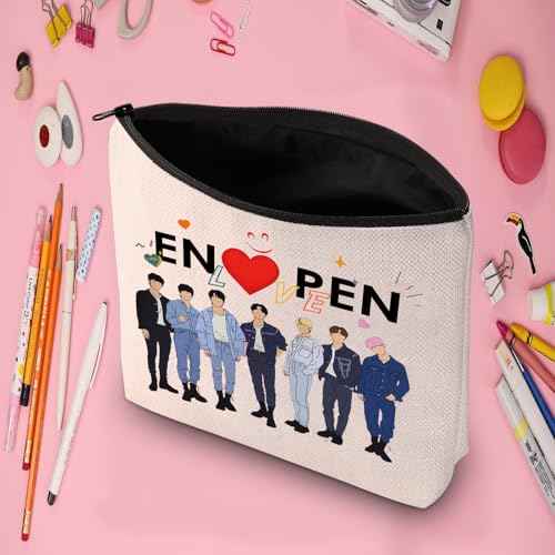 K-POP Music Travel Makeup Bag Kpop Song Lover Reusable Zipper Bag South Korea Star Team Fans Gift (Elove)
