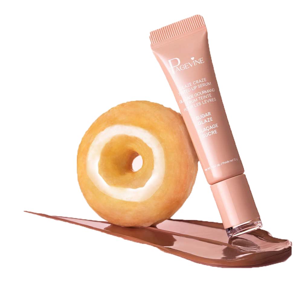 TAIKELOP Tinted Lip Serum with Donut-Shaded Applicator: Hydrating Lip Serum for Glossy, Nourished Lips with Plumping Polypeptides,8 Colors for Choosing