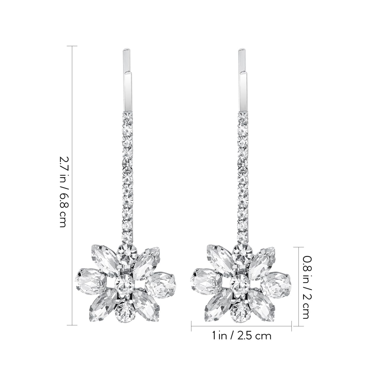 Lurrose Rhinestone Bobby Pins: Decorative Bobby Pins for Women's Hair - Bridal Hair Clip for Women Girls
