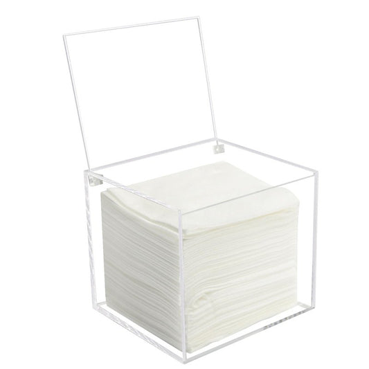 Watpot Disposable Face Towel Holder Storage Box Acrylic Facial Towels Container