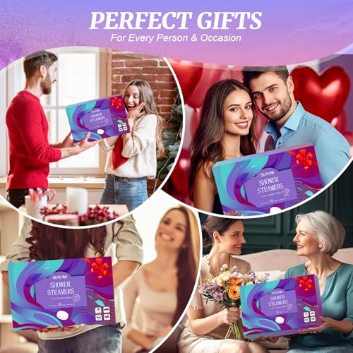 Shower Steamers Aromatherapy - 18 Pack Shower Bombs Natural Organic Essential Oils, Christmas Gifts for Women, Self Care Relaxation Gifts for Mom Wife Her Grandma Sister