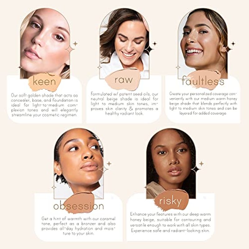 Carlucce Cache Cream 3-in-1 Makeup Color Palette (Raw) ? Foundation, Concealer & Primer in One ? Medium to Full Coverage, Natural Finish, Vegan, Clean & Cruelty-Free Formula