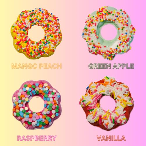 Donut Bath Bomb Gift Set (4 Piece) - Moisturizing, Fun Shaped Bath Bombs | Gift for Birthdays, Valentine's, Easter, Christmas, Mother's Day and More