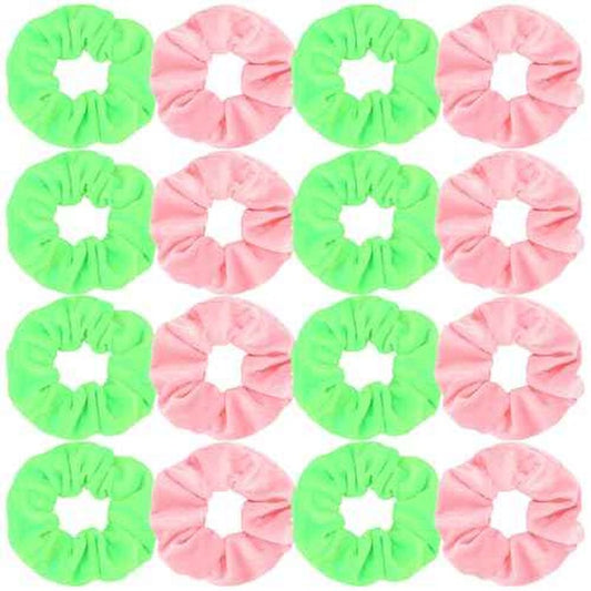WHAVEL 16 Pack Witch Velvet Scrunchies Witch Party Favors, Pink & Green Hair Ties Movie Hair Accessories for Women Girls