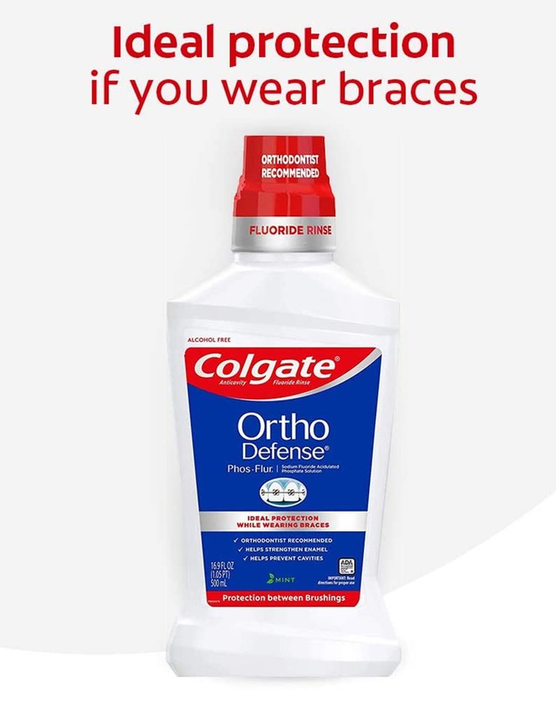 Colgate Phos-Flur Anti-Cavity Fluoride Rinse Mint 16 oz (Pack of 3)