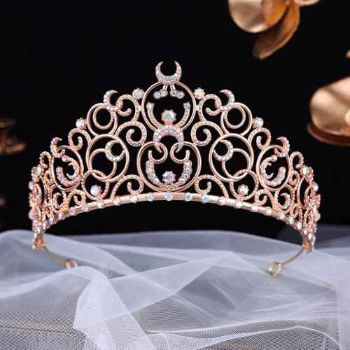 Tiaras and Crowns for Women Glinda Bubble Crown Crystal Queen Crown princess headbands for Wedding Prom Birthday Halloween Christmas Party Costume