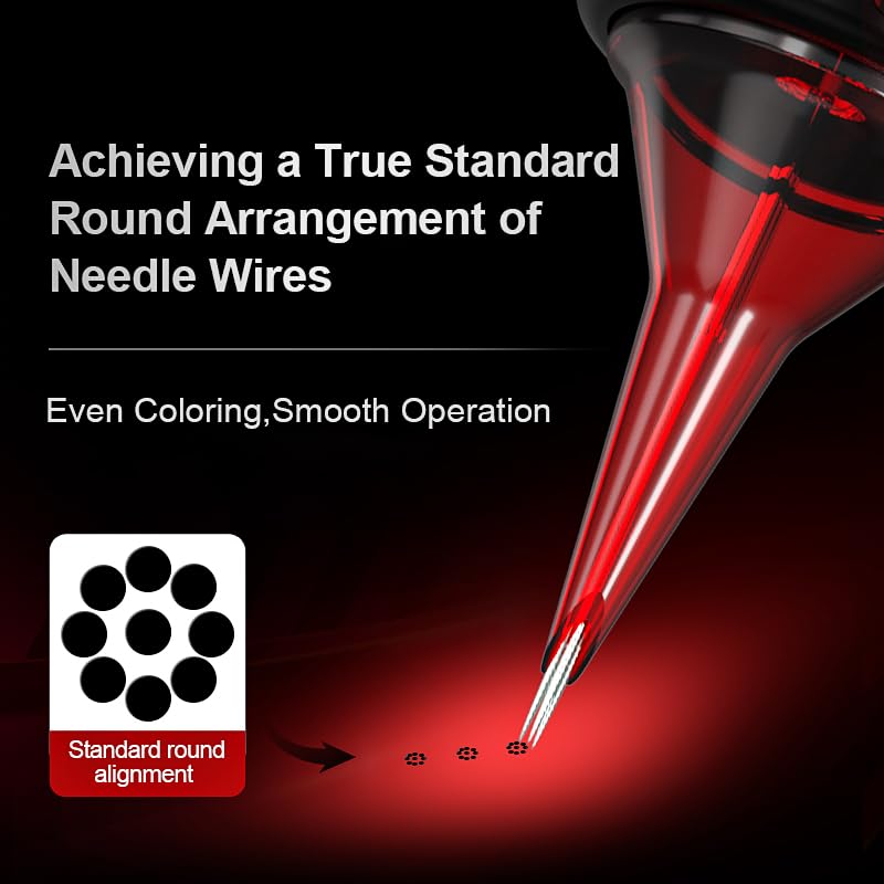 Tattoo Cartridge Needles - 20 Pcs Round Liner & Shader Mix | Disposable Bugpin for Rotary Tattoo Machine