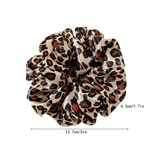 Scrunchies Hair Ties Silk Satin Scrunchy - Hair Elastics Bands Ponytail Holder Pack of Neutral Scrubchy Hair Accessories Women Girls