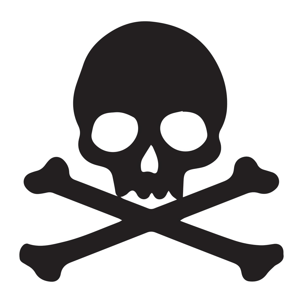 Skull & Crossbones Temporary Tattoos/Black/Perfect for Pirate Themed Events - Halloween - Sporting Events/Skin Safe/Removable (48-Pack)