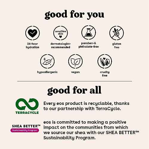 eos Shea Better Hand Cream - Vanilla Cashmere Hand Lotion | Instant Hydration + Lasting Protection | 2.5 oz