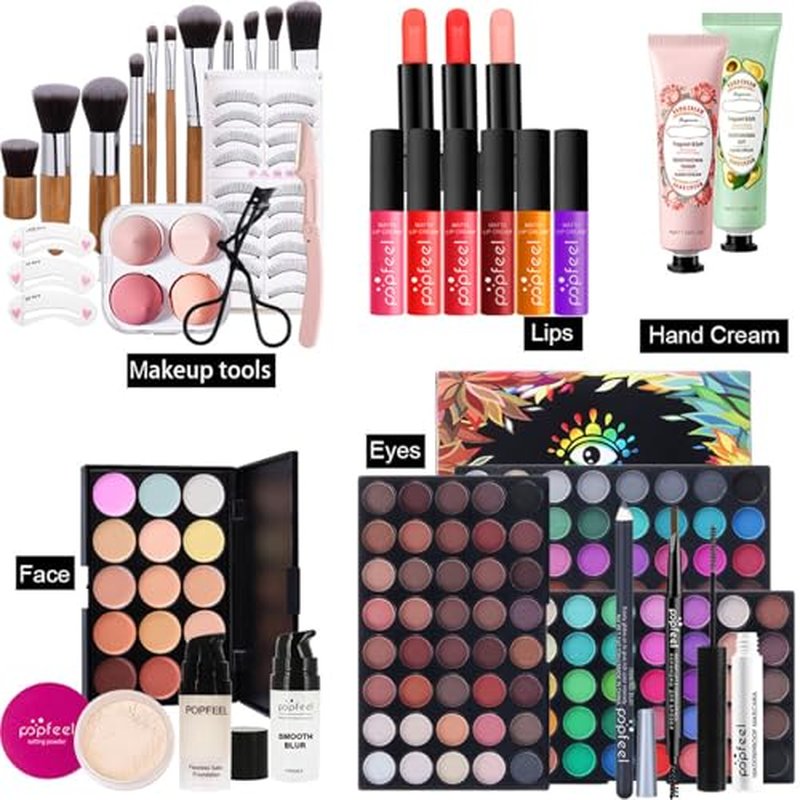 FantasyDay Women Makeup Gift Set Full Makeup Kit Include 120 Color Eyeshadow Palette, 3 Lipstick,15 Color Cream Concealer, 1 Concealer stick,1 Eyebrow pencil,1 Eyeliner,1 Mascara,5 Lipgloss,15 Brush