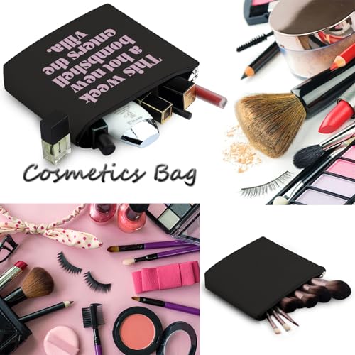 WCGXKO Reality TV Dating Gift Coworker Gift Viewing Party Gift This Week a Hot New Bombshell Enters the Villa Zipper Pouch Makeup Bag (enters the vil)