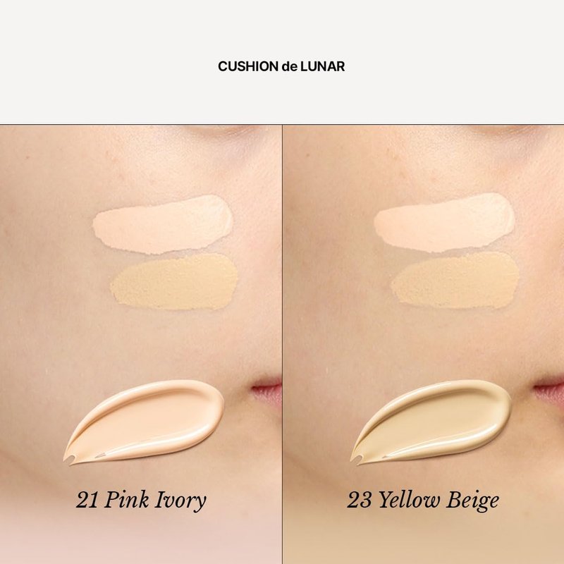 [CHALLANS de PARIS] Cushion de Lunar Excellence Cushion Foundation – 23 Medium Beige | Long-Wear, Buildable Coverage, Lightweight Airy Fit, Hydrating Glow