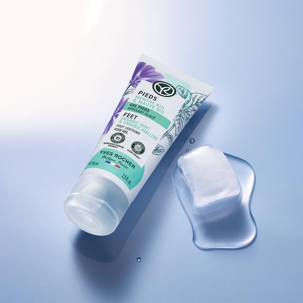 Yves Rocher Cooling Gel for Leg Fatigue Relief - Organic Mint, 75 ml | 2.5 fl. oz.