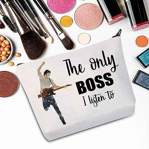 JNIAP Singer Fans Cosmetic Makeup Bag Rock Music Lover Gifts The Only Boss I Listen To Music Zipper Pouch Bag Singer Merchandise (the only boss)