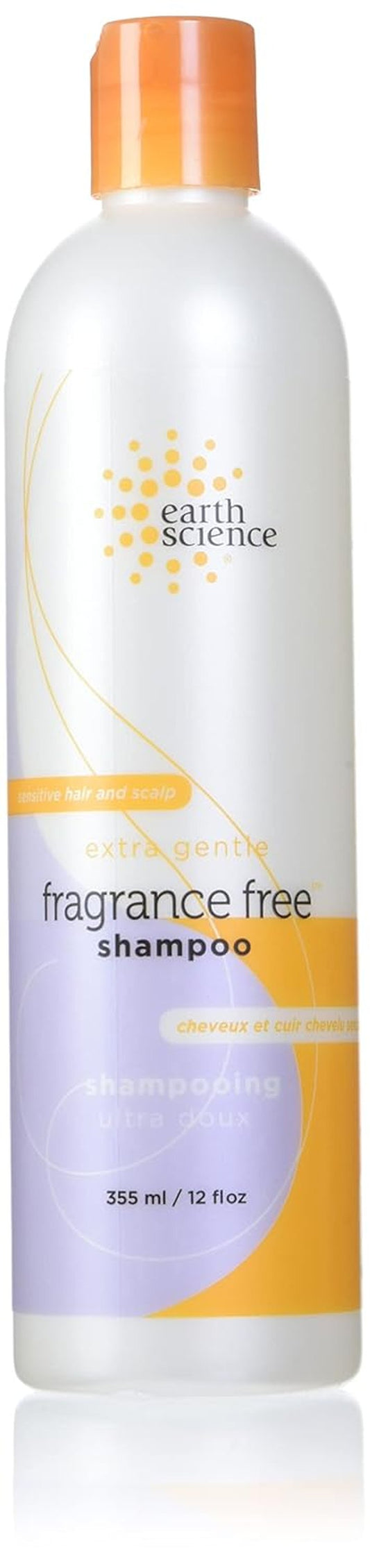 Earth Science Fragrance-Free Shampoo - Gentle Cleansing Formula | 12 oz Bottles (Pack of 3)