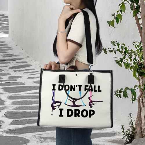 BWWKTOP Aerialist Cosmetic Makeup Bag Aerial Yoga Gifts I Don't Fall I Drop Aerial Dancer Makeup Zipper Pouch Bag Aerial Silk Gifts (I Don't Fall BG)