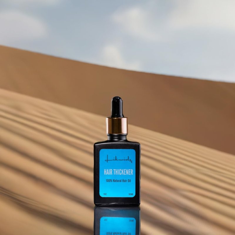 Likwid Rx Hair Thickener Natural Hair Oil, Sesame, Sweet Almond and Castor Oils, Reduces Gray Hair, Strengthens Follicles