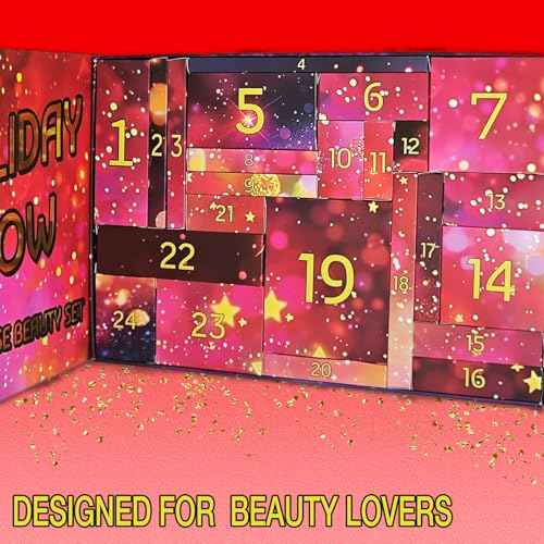 Makeup Advent Calendar 2025 Teens Girls Christmas Countdown Calendar Makeup Gift Set,Xmas 24 Individually Gift Box Calendar for Women Full Make up Kit
