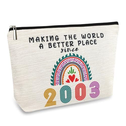 Happy 22nd Birthday Gifts Ideas for Her Makeup Bags, Women, Teenage Girls Trendy Stuff, Girls, Friends, Daughter, Christmas, 2004 Funny Cosmetic Travel Pouch 22 Year Old Birthday Decorations from Mom