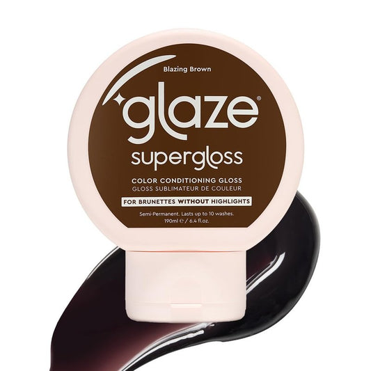 Glaze Supergloss Color Conditioning Gloss With Dispensing Pump – Hydrating Semi-Permanent Color Hair Gloss & Shine Boost – Vegan, Cruelty-Free