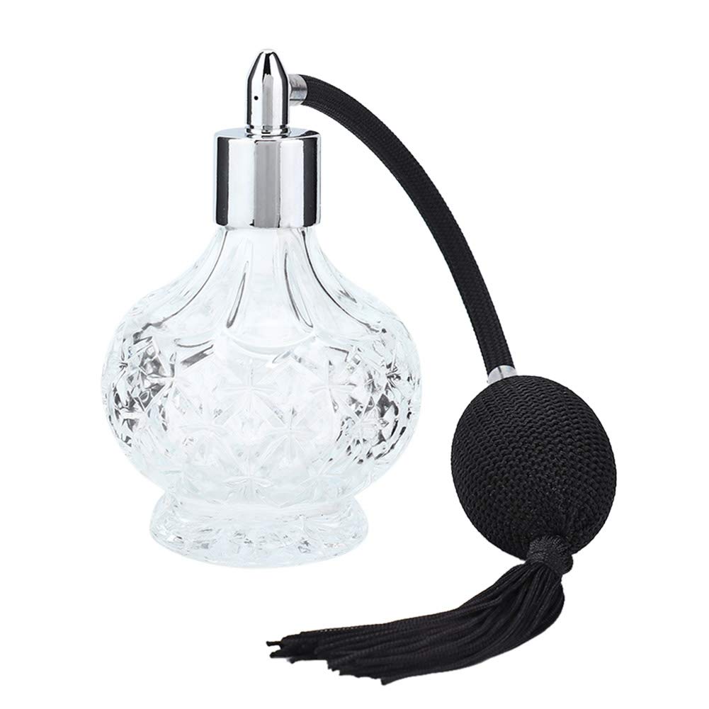 Glass Perfume Atomiser Spray Bottle - Retro Mini Refillable Empty Spray Atomizer