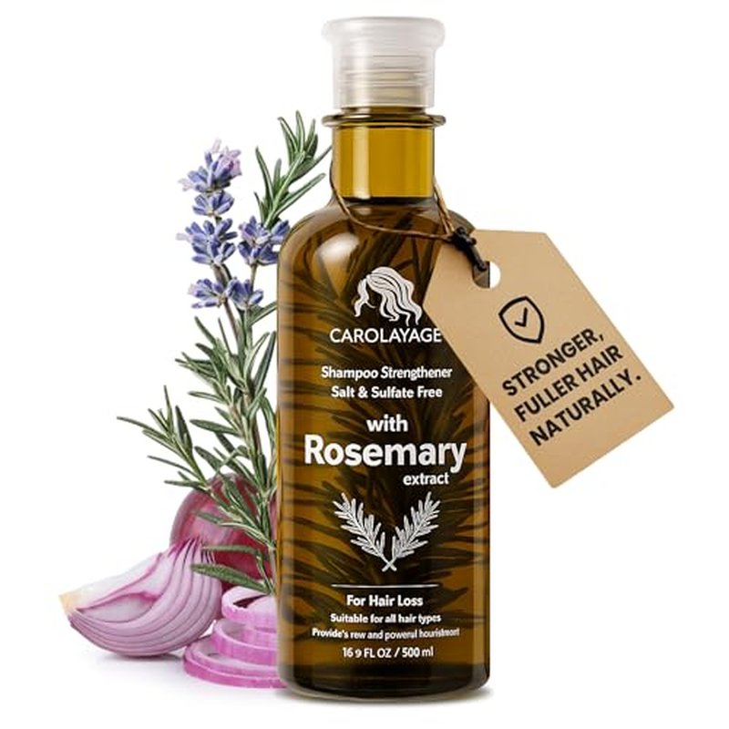Rosemary Shampoo for Hair Growth & Strength | Sulfate-Free, Paraben-Free, Silicone-Free | Infused with Red Onion Extract, Biotin & Rosemary | Reduces Hair Loss & Supports Scalp Health