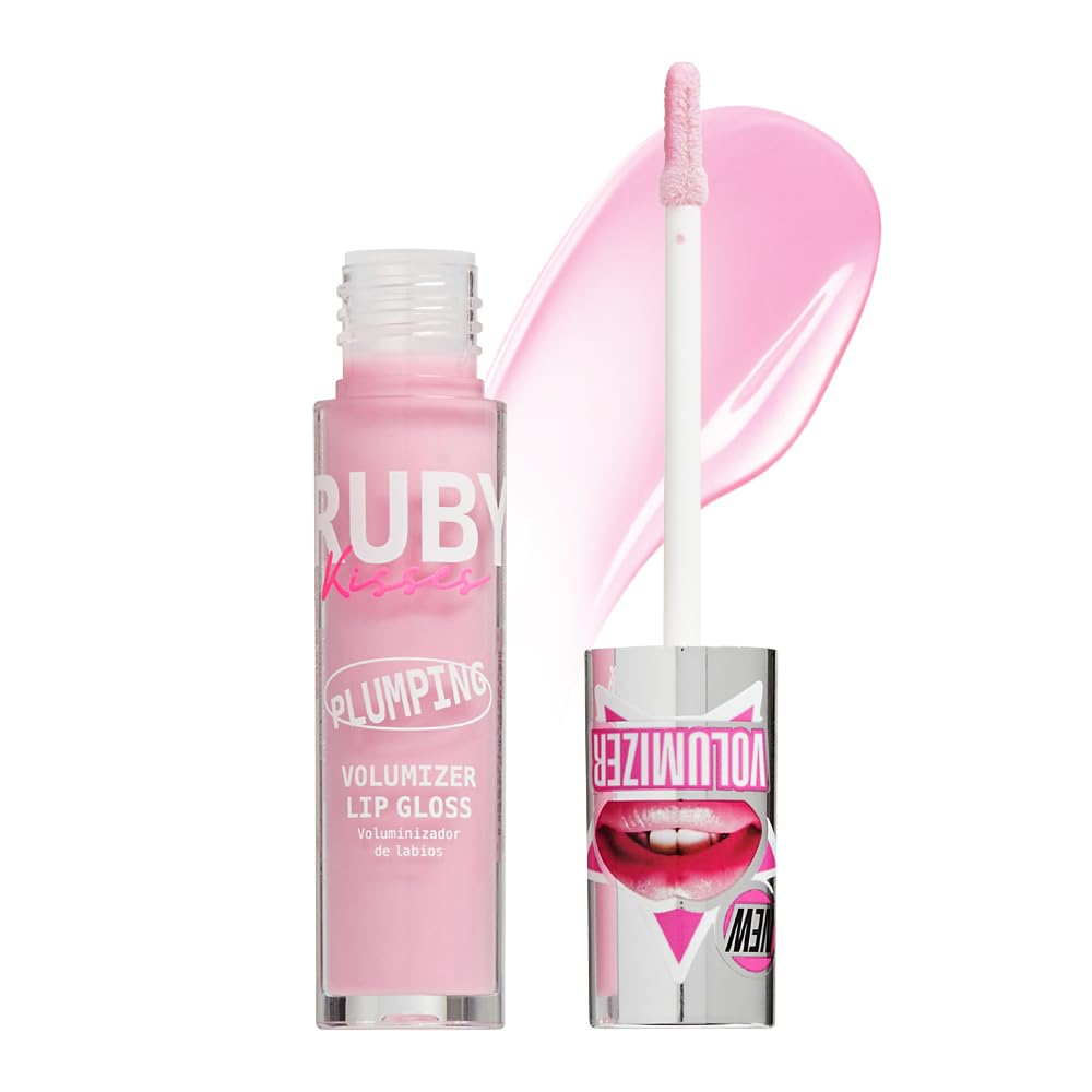 Ruby Kisses Hyaluronic Lip Gloss, High-Shine Volumizing Plumping Hydrating