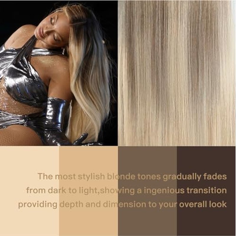 Straight Lace Wig Pre Plucked, Synthetic Lace Front Wig Pre Plucked, HD Glueless Wigs 13X5X1 Lace Wigs for Women 180 Density 26inch (ombreblond, 26)