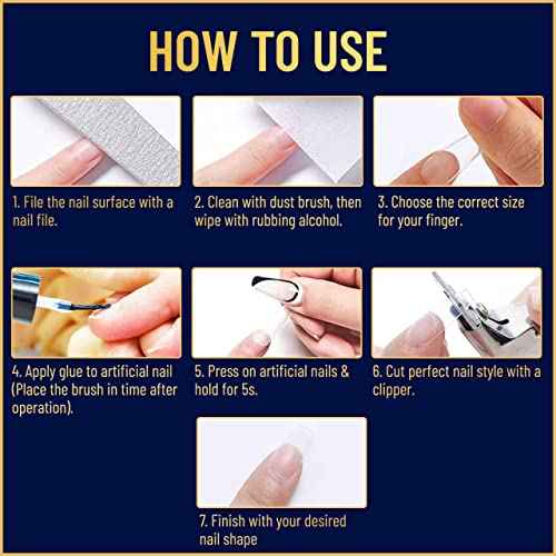 Valitic Strong Nail Glue and Strengthener - Quick Dry Brush On Gel for Long Lasting Nails - Adhesive Bond for False Nails - Strengthener for Nail Tips - 1 PACK