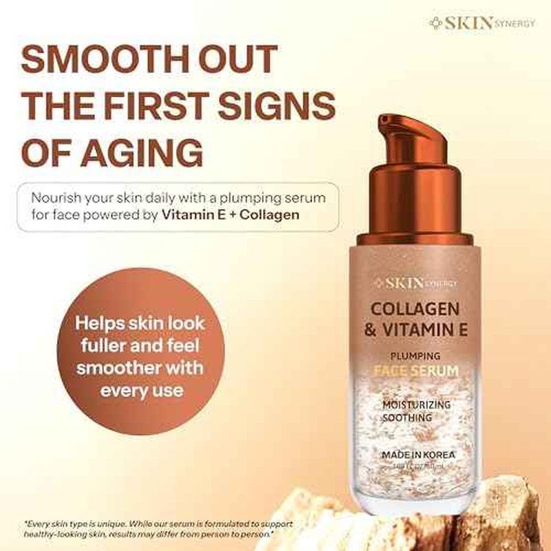 Collagen & Vitamin E Face Serum ? Hydrating, Firming & Nourishing Formula ? Dermatologist Tested, Anti-Aging, Korean Skin Care ? Clean Beauty, Cruelty Free, Vegan ? 1.69 Fl Oz