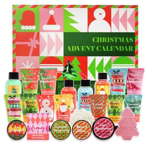 BODY & EARTH # LOVE 2025 Hand Cream Gift Sets-24 Days of Beauty Advent Calendar for Women Lotion Sets Christmas Gifts for women with Hand Lotion,Body Lotion,Foot Cream,Bath Sets,etc