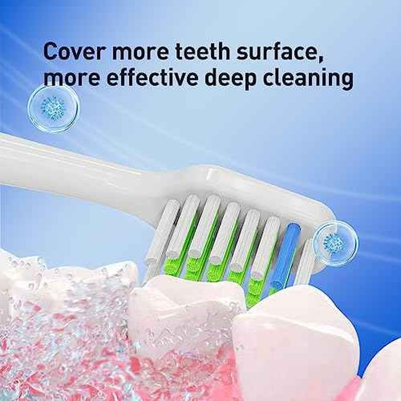 Toothbrush Replacement Heads Compatible with WaterPik Complete Care 5.0 & 9.0(WP-861/CC-01), 6 Count (White)