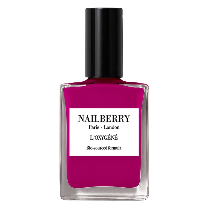Nailberry L'Oxygéné Oxygenated Nail Lacquer | Fuchsia In Love | Brilliant Fuchsia Pink Opaque | UV Protected Long-Wear Nail Polish | 12-Free | Vegan | Certified Halal | Cruelty & Gluten Free | 15 ml