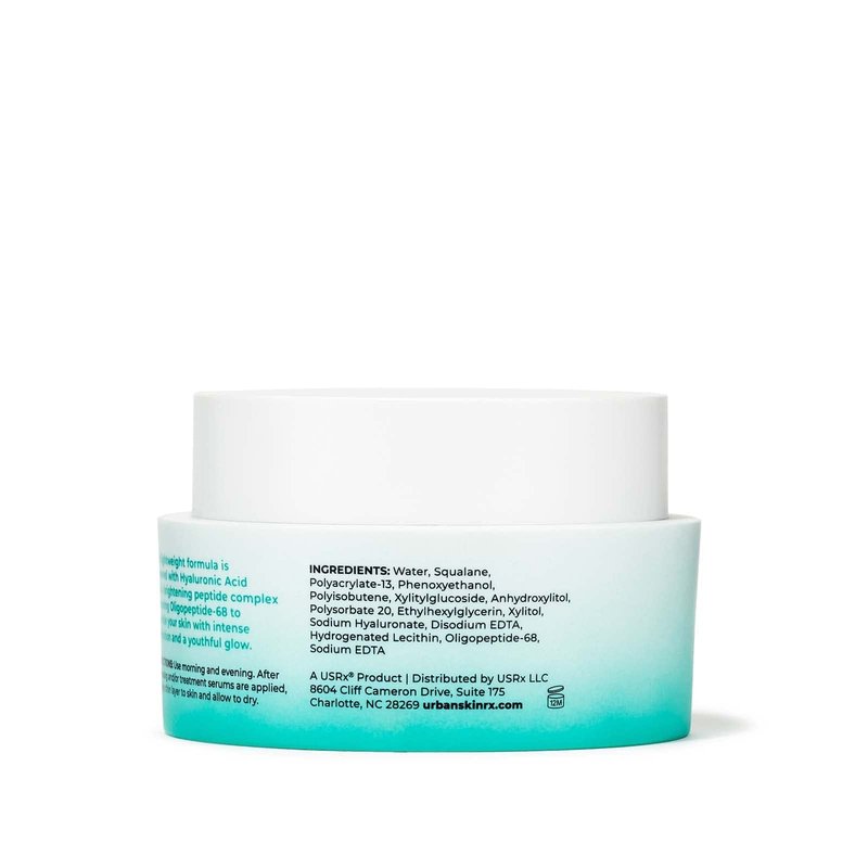 Urban Skin Rx Pro Strength HydraBalance Brightening Moisture Infusion Quick-Absorbing Moisturizer, Fragrance-Free, Formulated with Squalane & Hyaluronic Acid, Combats Dehydration & Texture, 1.69 Oz