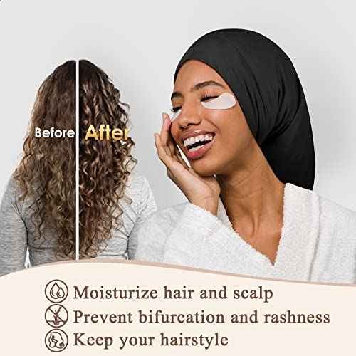 OLESILK 100% Silk Dreadlock Cap, Silk Bonnet for Long Hair, Braid Bonnet for Sleeping, Extra Large Bonnet for Women&Men, Loc Cap Hair Cover