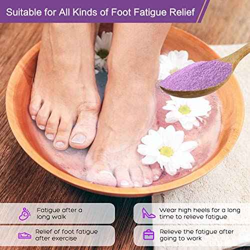 Foot Soak Salts with Epsom Salt for Soaking Lavender Pedicure kit Foot Bath- 20 Pack Bath sea Salts pedicure foot spa soak Products kit 21 oz Tea Tree Oil feet soak Athletes Callus Remover XIWEIOO