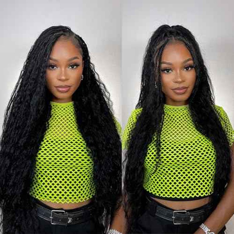 Super Wave Bulk Human Hair 100% Unprocessed Brazilian Virgin Human Hair Extensions Bundles for Braiding Hair Wet and Wave Micro Human Hair(1Pack-4PCS, 18inch Natural Black)