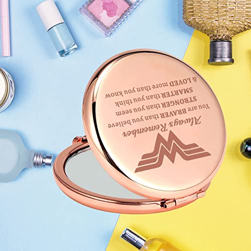 KEYCHIN Heroine Pocket Mirror Diana Fans Gift You are Braver Stronger Smarter Than You Think Heroine Compact Mirror for Women Girls (Heroine-RG)