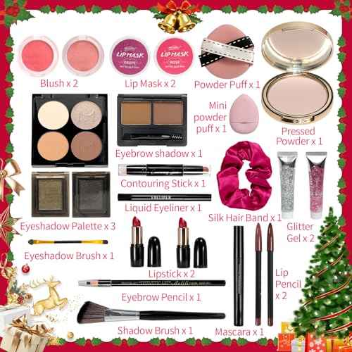 Makeup Advent Calendar 2025 for Women Teen Girls 24 Dayss Beauty Advent Calendar Christmas Makeup Set Gift for Wife Daughter Mother Girlfriends Trendy Stuff Makeup Kit Gifts Face Eyes Lips Cosmetics