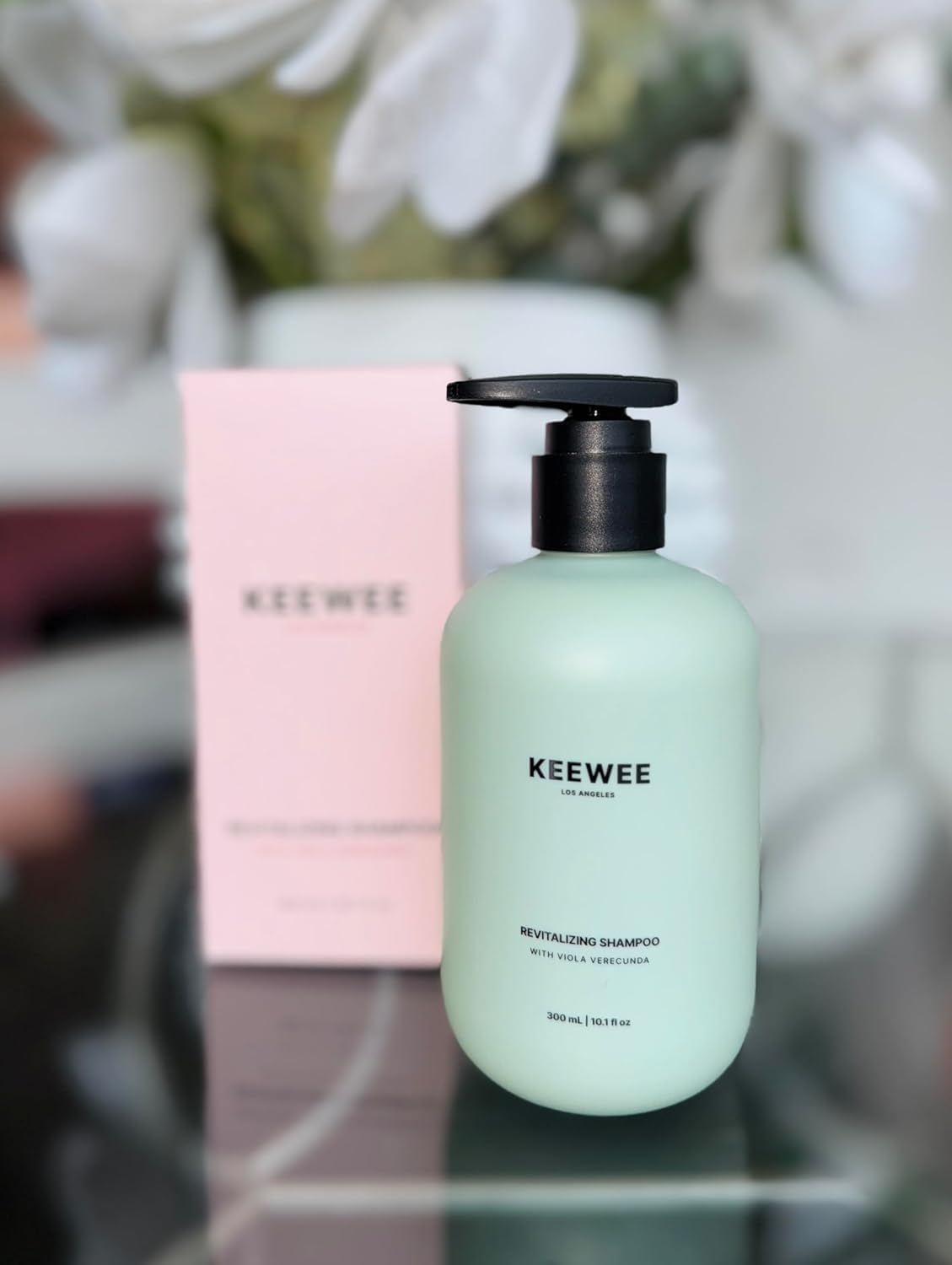 SRILabs KEEWEE Hair Growth Shampoo with Biotin, Niacinamide, Green Tea & Ginkgo – Thickening for Thinning Hair & Hair Loss | Sulfate-Free, Color-Safe, Scalp-Calming